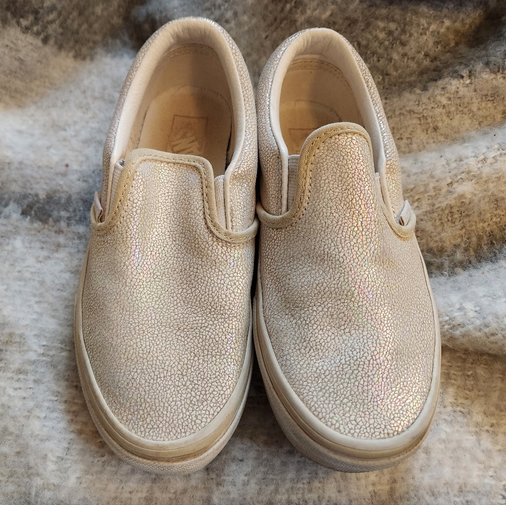 Vans kids iridescent slip-on sneakers - size 1
